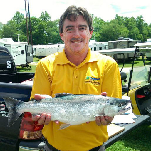 Jeff Smith with his record-breaking catch