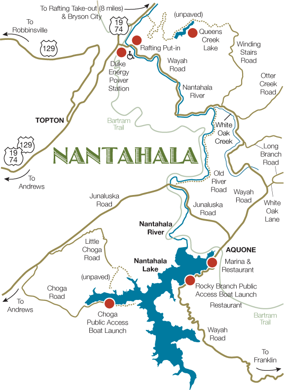 Detailed map of the Nantahala Community